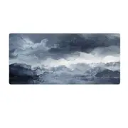 ANYMOB Mouse Pad Black White 400X800X3MM Abstract Marble Computer Keyboard Pad Non-Slip Rubber Mat