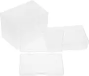 GETAJGHSD 8pcs Clear Plastic Business Card Box with Hinged Lid Portable Card Storage Organizer for Easy Access and Presentation Water Resistant Holder