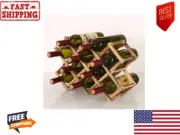 Wine Rack Table Wine Racks Countertop Wooden Wine 10 Bottle Holder Shelf Cabinet
