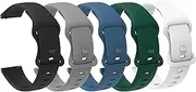 Lamshaw Compatible with Garmin Approach S44 Band, 20mm Quick Release New Soft Silicone Sport Replacement Straps Compatible for Garmin Approach S50, S44, S42, S40 Smartwatch (5pack-m, 20mm size band)