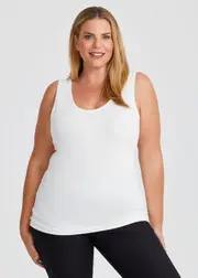 [Taking Shape] Taking Shape Bamboo Base Cami Size 16 in Winter White - Plus Size Women's Basics Winter White