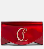 [Christian Louboutin] Christian Louboutin Loubi54 patent leather shoulder bag One Size red
