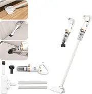 Blackenx Cordless Vacuum, Multipurpose Cordless Vacuum Cleaner, 3 in 1 Handheld Vacuum and Mop, with 4 Nozzle, 6000 Pa, 550w, for All Floor Type, Dealing with Pet Hai, for Household and Car(White)