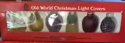 Vintage Old World Christmas Light Covers Glass Santa’s Replicas Of Old Fashioned