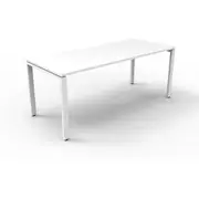 RAPIDLINE DELUXE PROFILE LEG WORKSTATION Single Sided No Screen 1 Person W1200 x D750 x H730mm Natural White/White