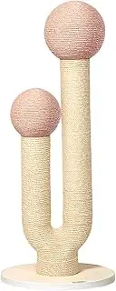 45.3" Cat Scratching Post, Cactus Cat Scratcher Kitten Scratching Post with Natural Jute Rope for Indoor Cats Claw Scratcher(Pink)
