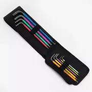 Wera 022639 9 Piece SZ Multicolor Hex + Ball End Hex SAE L-key Pouch Set
