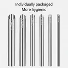 6pcs Piercing Needles Receiving Tubes Stainless Steel Body Jewelry Piercing MNJ