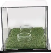 HEALEEP Golf Ball Display Case Clear Holder with Reflective Mirror Back for Keepsake Storage Secure Closure for Single Golf Ball Versatile Display for Collectibles