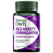 Nature's Own Ashwagandha for Anxiety with Sensoril, Magnesium & Chamomile - 60ct