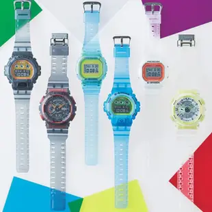 【CASIO 卡西歐】G-SHOCK 半透明螢光時尚電子手錶(DW-5600LS-2)