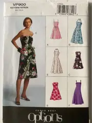 Vogue Sewing Pattern Petite Dress Size 6-8-10 VP900 UNCUT Six Styles A-Line Easy