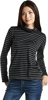 ensuite(エンスウィート) Ensweet Fine Wool Border High Neck Cut and Sewn