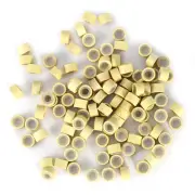 Silicone Micro Links Rings Beads for Hair Extensions 500 Pieces Blonde Color