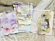 Set of 3 Tattered Tablets Scrapbook Ephemera Junk Journal Embellishment