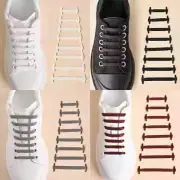 16pc Silicone Shoelaces No Tie Elastic ShoeLace 12 Colors Rubber Lace