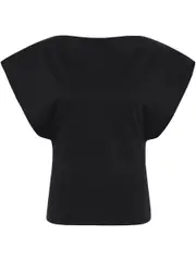 Matteau | Boat Neck Tee in Black | The UNDONE