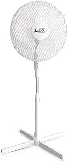 Sedol Pedestal Fan - 16" Inch Oscillating Fan with 3 Speed, Adjustable Height, and Tilting Head - Portable Tall Cooling Standing Fan - Quiet Operation Electric Fan Cooling for Home and Office (White)