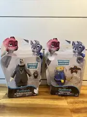 Zootopia Clawhauser W/ Bat & Mr Big W/ Kevin Poseable Figures - New. Ships Fast!