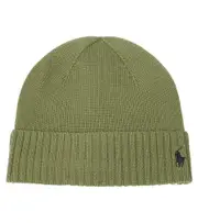 [Polo Ralph Lauren Kids] Polo Ralph Lauren Kids Pony virgin wool beanie One Size green