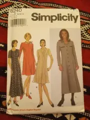 Simplicity PATTERN 8240 Misses formal Dresses Petite sz 8-12 uncut