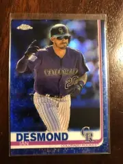 2019 Topps Chrome IAN DESMOND BLUE REFRACTOR /150 ROCKIES #113