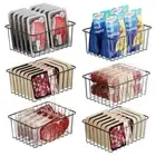 iSPECLE Upright Freezer Organizer Bins - 6 Pack Small Stand Up Freezer Baskets f