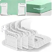 4 Pack Lock Sheet Holders Keep Sheets Firm & Tight,Upgraded Heavy Duty Lock Strip Corner Grips,Easy One-Time Installation, Fits All Mattress Sizes