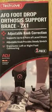 AFO Foot Drop Ortgosis Support Brace ZX1 Right Foot NWIB