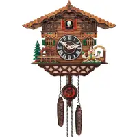 在飛比找蝦皮商城精選優惠-新款跨境私模木質布穀鳥掛鐘 簡約咕咕鐘鬧鐘時鐘