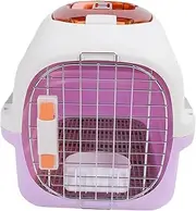 Generic Plastic Dog Transport Box, Detachable Airline Approved Portable Cat Crate Lightweight Travel Carrier with Skylight and Handle, for Small Pets (Black)