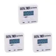 3x Appetito 100 Minutes Magnetic Digital Timer Home Kitchen Cooking Tool White