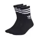 Adidas 愛迪達 黑色 長襪 基本款 運動長襪 男 女 三葉草 (3雙入) 黑色 IL5022