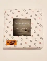 Cynthia Rowley New York Smiley Twin XL Sheet Set