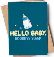 Funny new baby card with envelope | Joke card for parents to be | Congratulatory card for pregnancy reveal for mom, dad. | Baby shower congratulations present