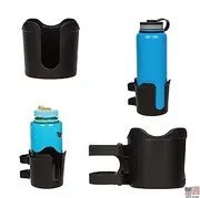 Plus, (Black), Add-On Accessory XL Extension Cup Holder, Larger Drink Capacity, Perfect for Boats, Golf Carts, Walkers, Wheelchairs and Work. Made in USA (Includes 1)
