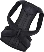 TOPPERFUN Back Posture Corrector Strap for Men and Women Upper Back Brace Support for Straightening Posture Comfortable and Breathable Design Black