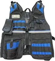 [TURAND] Tool Vest for Men, Hi-Vis Tool Vest, Adjustable Mens Workwear for Carpenters & Construction