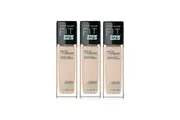 3 x Maybelline Fit Me Matte & Poreless Mattifying Liquid Foundation 30mL - 120 Classic Ivory