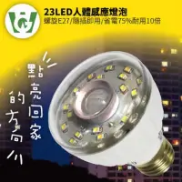 在飛比找momo購物網優惠-【U want】23LED感應燈泡(標準E27螺旋型暖黃光)