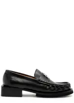 Ganni Butterfly 40 Leather Loafers - Black - 40 (IT40 / UK7) 40 (IT40 / UK7)