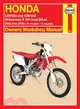 Honda Crf250 and Crf450 Motocross & Off-road Bikes 2002 Thru 2006: R-models, X-models