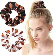 AGDGV Silk Scrunchies for Women - 2 Pack Soft Satin Hair Scrunchies, No Damage Ponytail Holders for Thick Thin & Rugby Scrunchies Curly Hair, Rugby Hair Scrunchies,Hair Ties Elastic Bands for Sleeping, Gifts for Women Girls (Color Set)