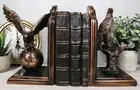 Bald Eagle On Globe and Branch Bookends Electroplated Figurine Office Decoration