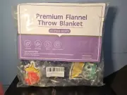 Premium Flannel Throw Galaxy Space Blanket Glow In The Dark 50x60 - New Sealed