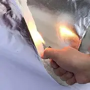 WMEIE Ceramic Fiber Insulation Baffle Fire Blanket, Aluminum Silicate Fireproof Insulation Blanket For Stoves Furnace Kilns Fire Bricks Boilers Pizza Oven (Color : White 0.61x1m, Size : 50mm)
