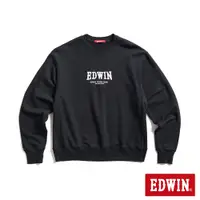 在飛比找蝦皮商城優惠-EDWIN 人氣復刻 凸版繡花厚長袖T恤(黑色)-男款