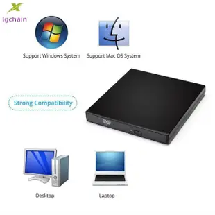 清倉折扣 超薄外置光驅 Usb 2.0 Dvd 播放器 CD-RW 刻錄機兼容 Macbook 筆記本電腦台式機