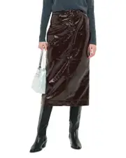 Whistles Rachel Patent Leather Skirt
