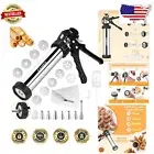 Ergonomic Churro Gun Set with 6 Icing Nozzles & Cleaning Brushes - Easy Cleanup